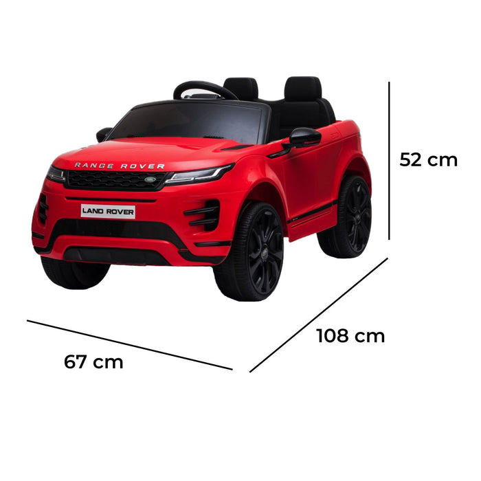 Macchina Elettrica per Bambini Licenza Land Rover Evoque 12V con Telecomando Rosso