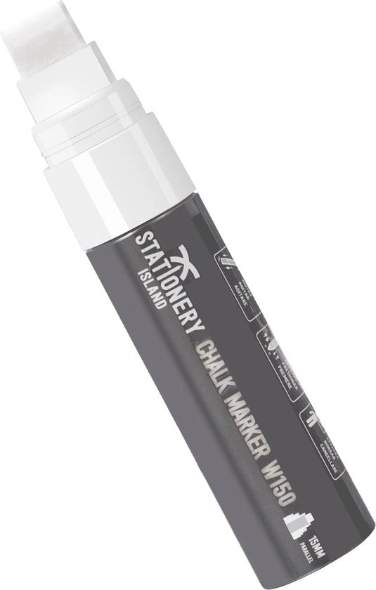Stilo a Grafite Bianca per Tavola Nera - Pennarelli a Inchiostro Liquido Rimosibili, Matite a Penna per Vetro, Specchio e Finestra (15 mm Punta)