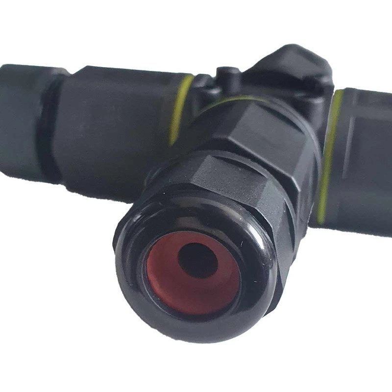 2 Connettori Giunta X IP68 Senza Viti 3 Posti per Cavo Elettrico 6 12mm 122x30mm