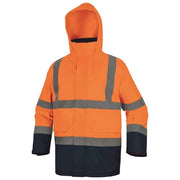 Delta Plus 5426311 SPEED Parka 5 in 1 Impermeabile Termosaldato Gilet Staccabile Maniche Rimovibili EN ISO 20471 Classe 3 colore Arancio Fluo