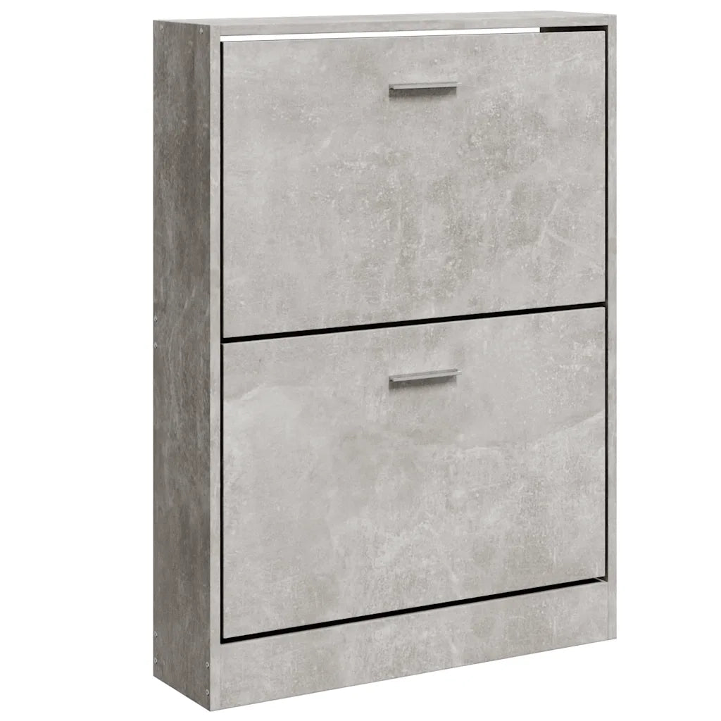 Scarpiera Grigio Cemento 59x17x81 cm in Legno Multistrato 342537