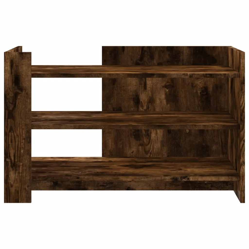 Tavolino da Salotto Rovere Fumo 80x50x50cm in Legno Multistrato 848343