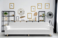 Copridivano Elasticizzato 4 Posti in Poliestere Bianco