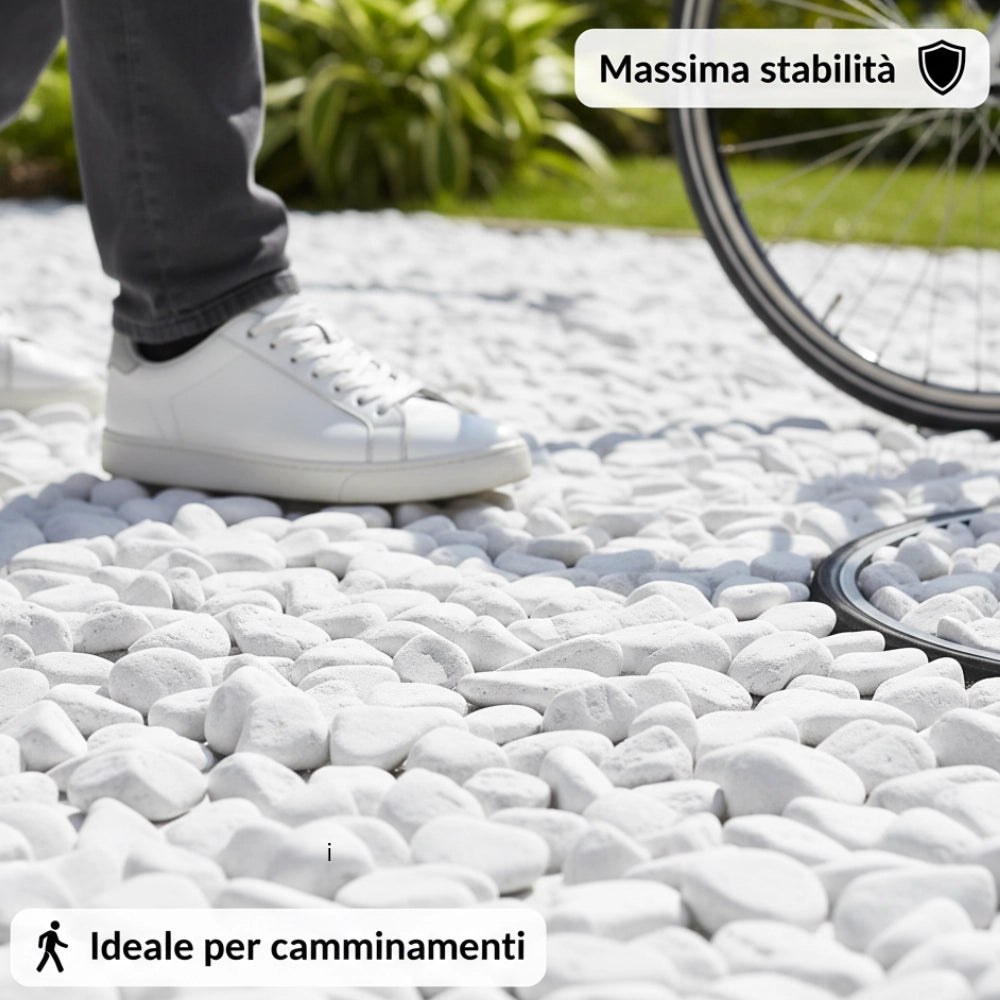 Kit stabilizzazione ciottoli 2 sacchi da 5 kg con legante formato 0,5 l *** misura 15/25, confezione 1