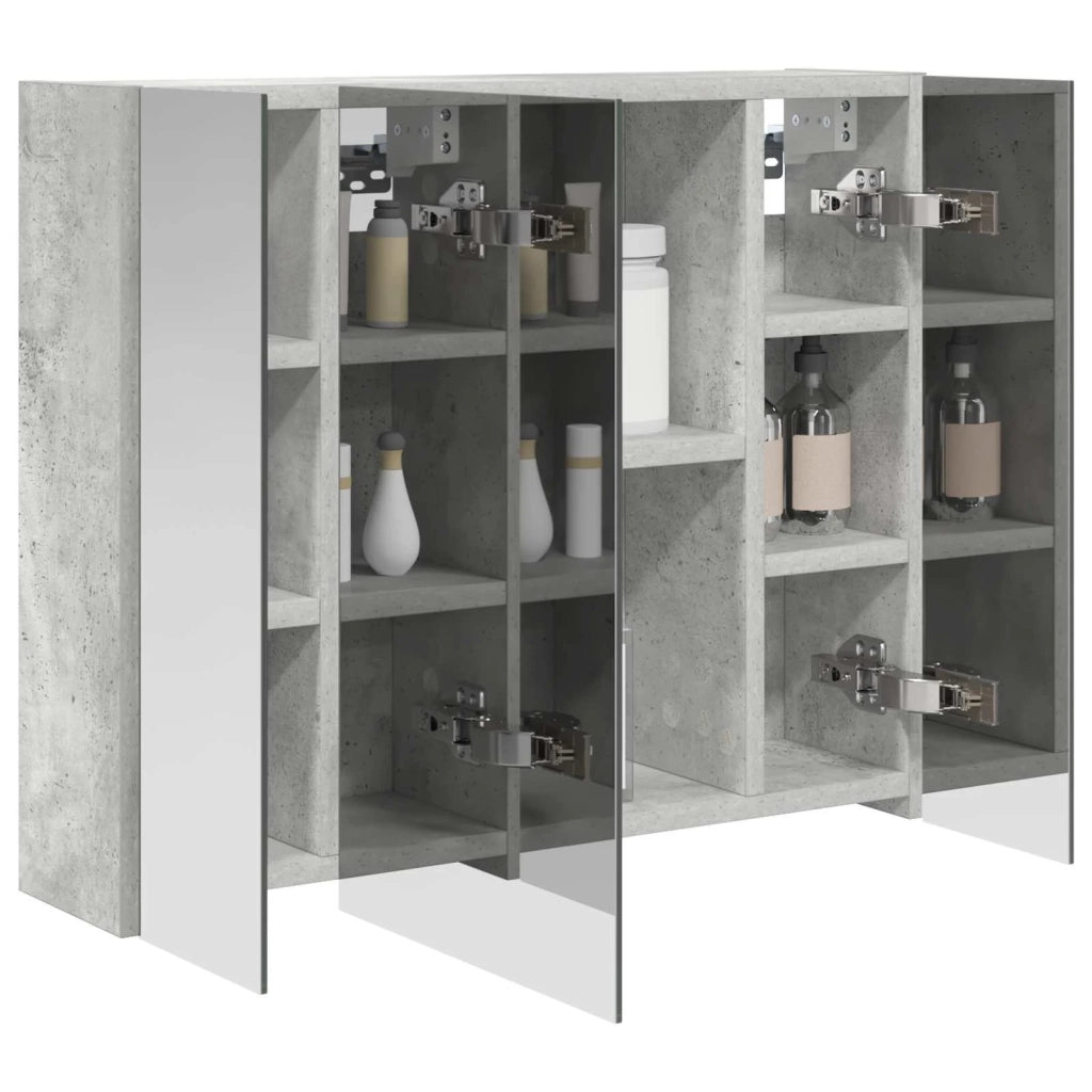 Mobiletto per specchio da bagno Grigio cemento