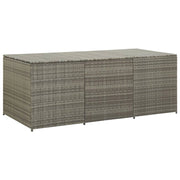 Contenitore da giardino/box in resina intrecciata 180 x 90 x 75 cm grigio 02_0013119