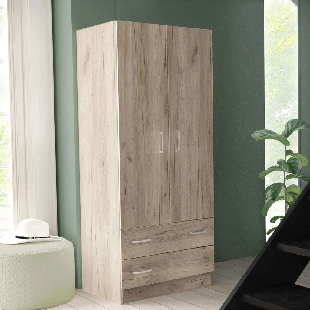 Armadio due ante in Legno Composito cm 77x50x180 - COLE
