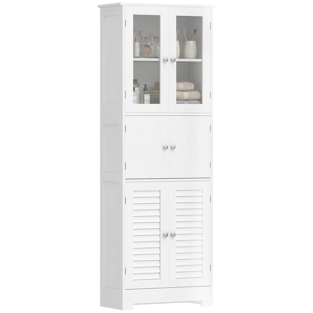 Mobile da Bagno Alto con 6 Ante ¨C Zephmum ¨C Bianco 60x30x