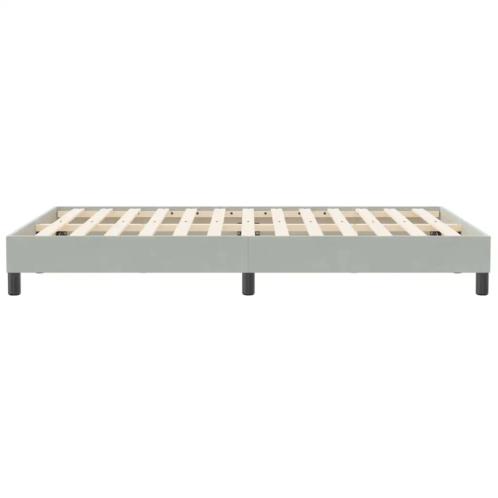 Giroletto Molle senza Materasso-Struttura Letto Grigio Chiaro 120x210cm Velluto
