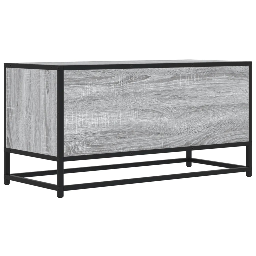 Mobile TV-Credenza TV-Console TV Grigio Sonoma 80x34,5x40 cm Legno Multistrato Metallo 572779