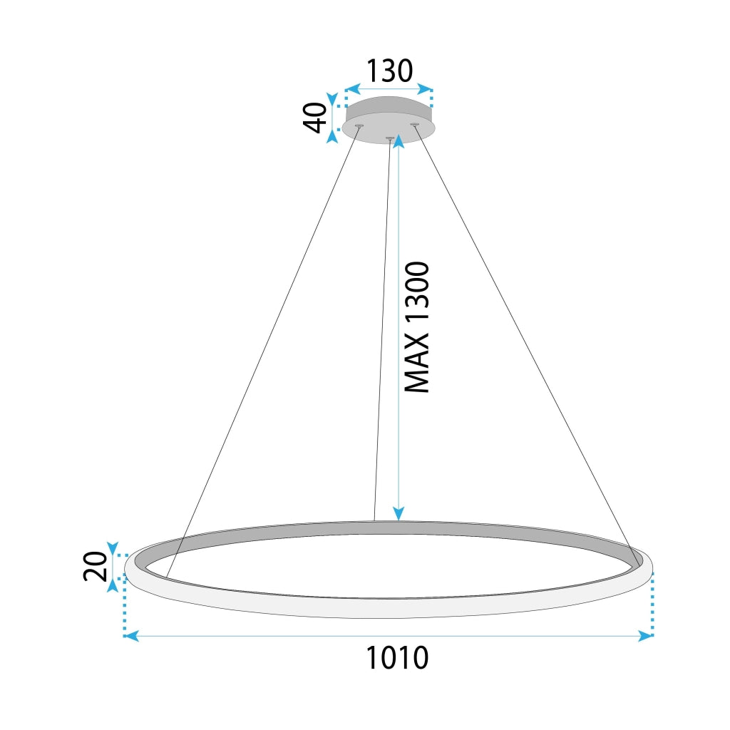 Lampada A Sospensione Lhj003-cp 100 Cm Oro