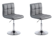 Set 2 Sedie Lounge Palma V2 in similpelle grigio