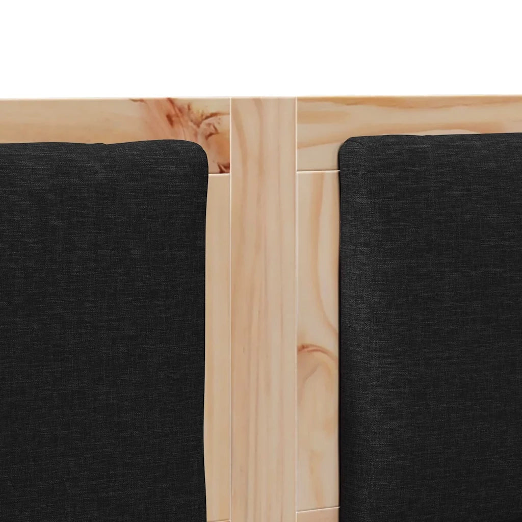 Testiera Altro-Testiera con Cuscini Marrone 200 cm Legno di pino massello 859736