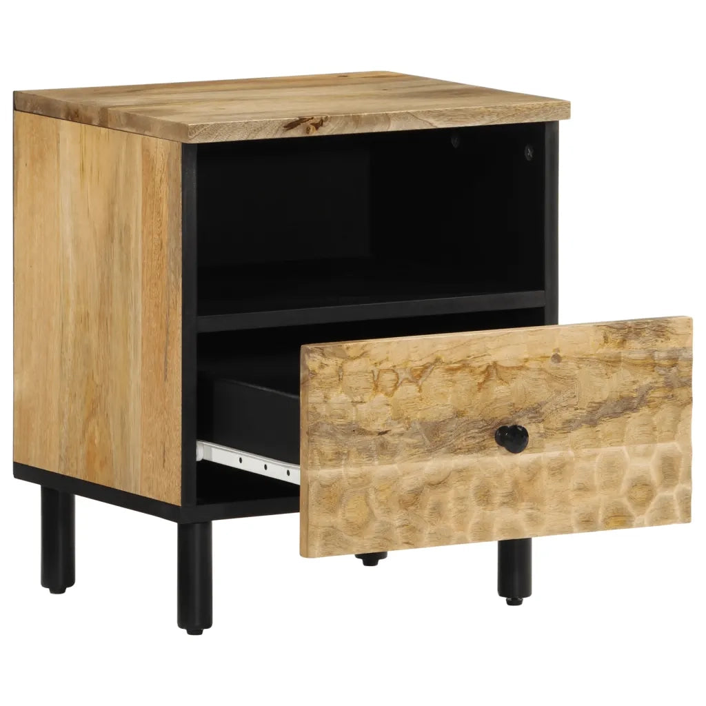 Comodino 40x33x46 cm in Legno Massello di Mango 356897