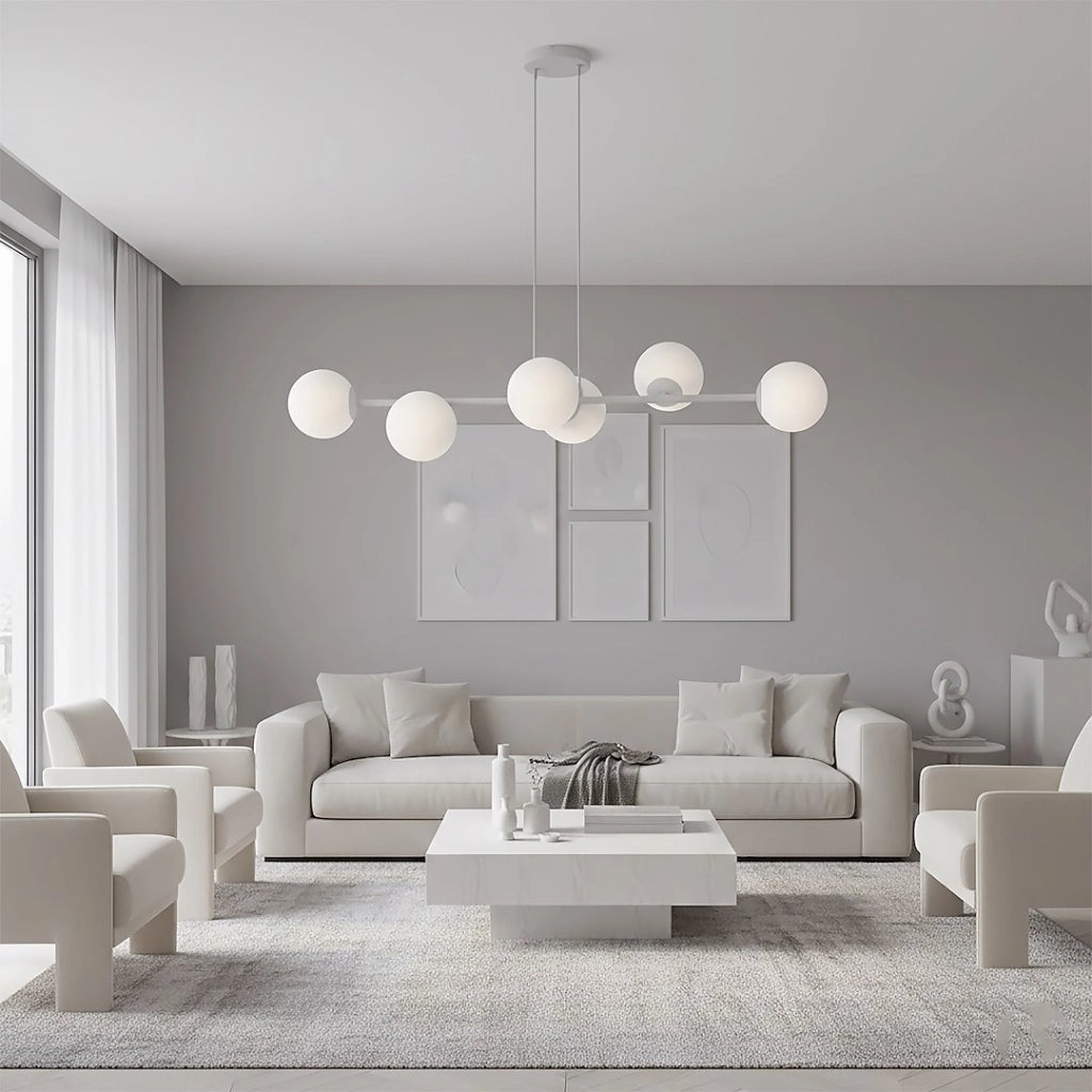 Lampadario sospeso Magnus Emibig 6xE14 grigio bianco