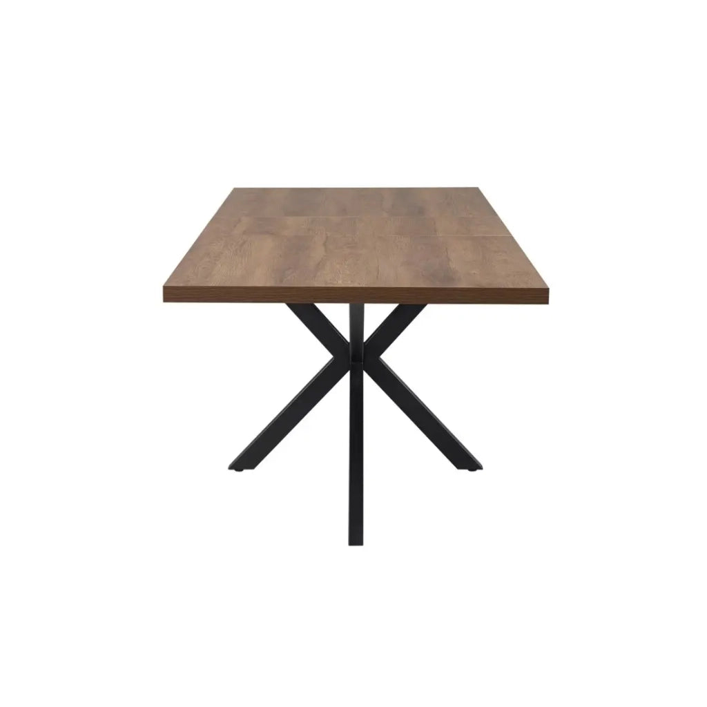 Tavolo estensibile KALVANO – 160 a 200 cm – Rovere scuro – Piano 40 mm – Design contemporaneo