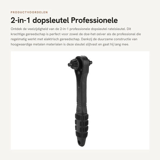 Chiave multiusata 2 in 1 - Chiave 12,7 mm e 17,5 mm - Resistente e duraturo - Adatto per utensili elettrici - Manuale