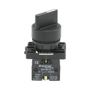 Selettore a 2 posizioni con ritenuta nero 1NO, 400V/10A, LAY5-ED21 Breckner Germany