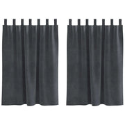 Tende Oscuranti | Tende Blackout 2 pz Grigio chiaro 140 x 140 cm Velluto
