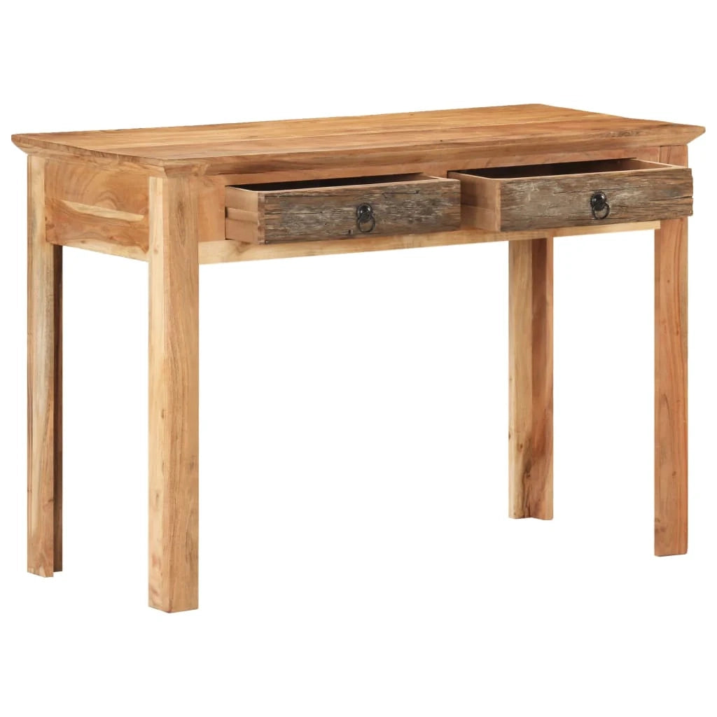 Scrivania tavolo postazione di lavoro mobile per computer studio 110 x 50 x 75 cm legno massello di recupero marrone 02_0023368