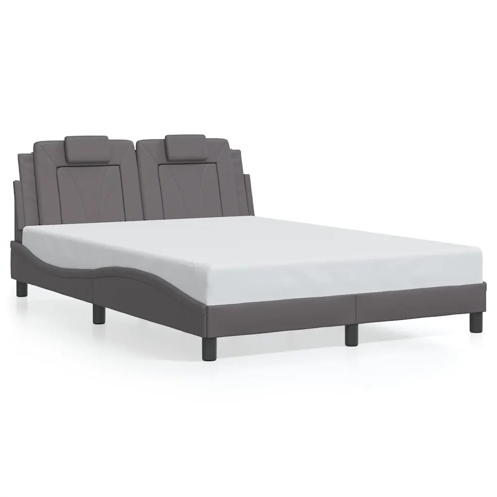 Giroletto Viana senza Materasso Grigio 140x200 cm in Similpelle 3208099