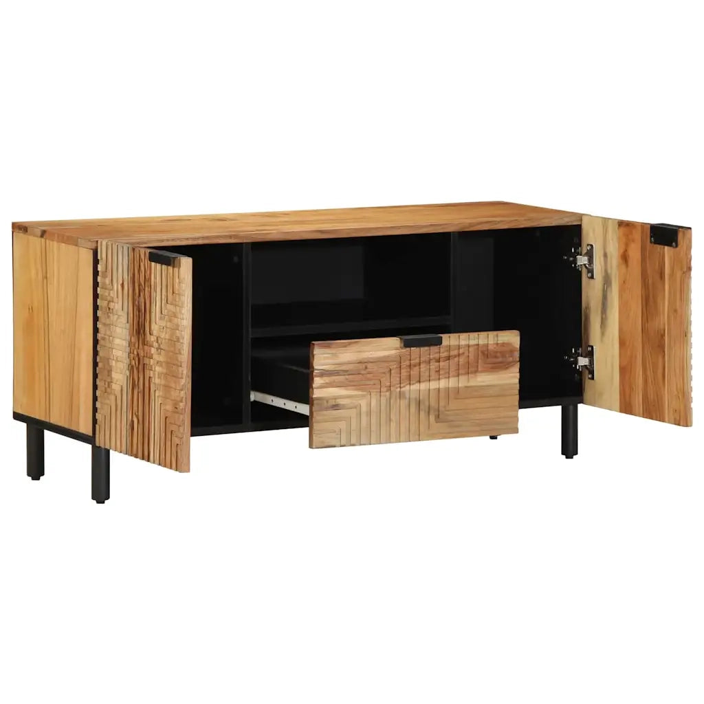 Mobile TV con porta-Credenza per TV Legno di Acacia Massello 105 x 33,5 x 46 cm