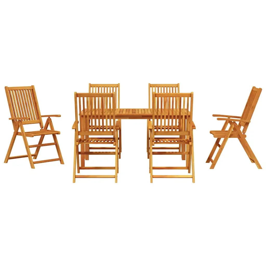 Set da Pranzo per Giardino 7 pcs Marrone 3375620