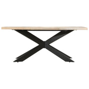Tavolo da Pranzo 180x90x76 cm in Massello di Mango Sbiancato 285964