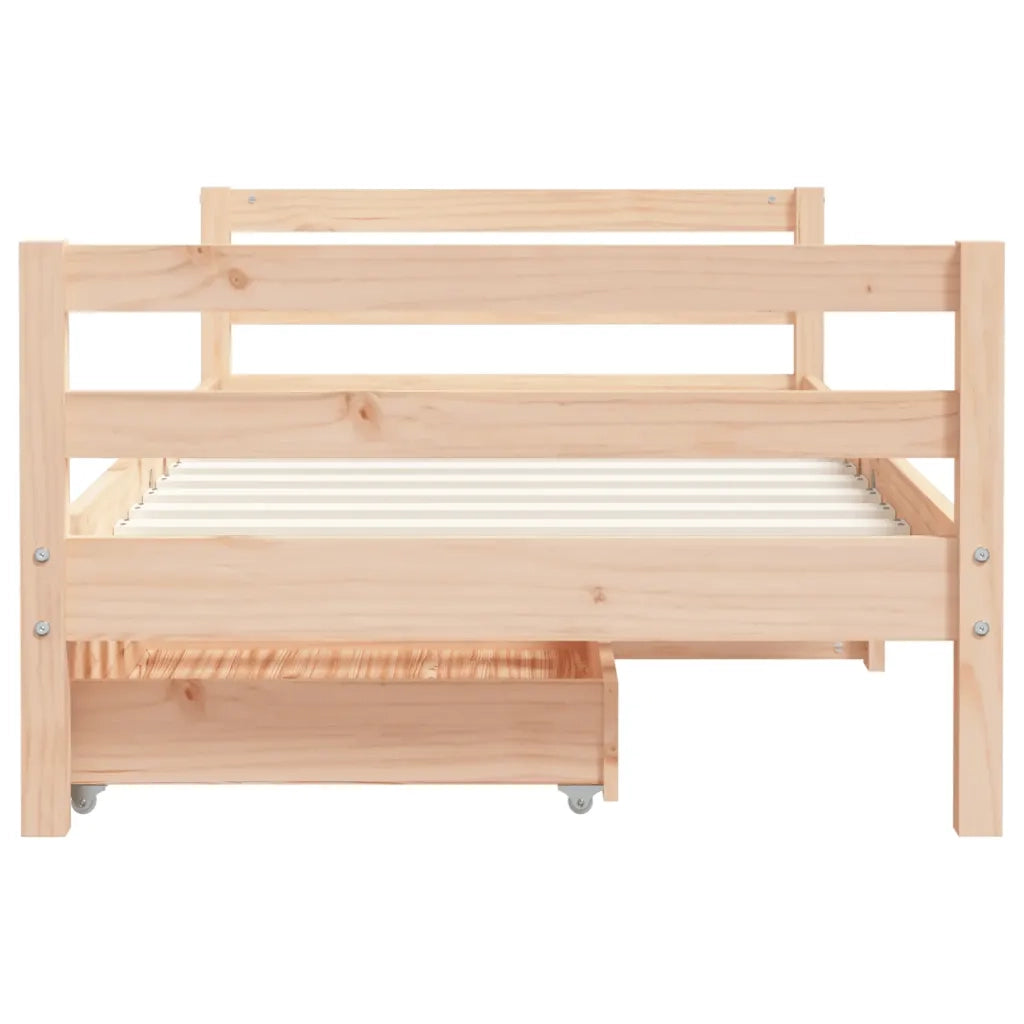 Giroletto per Bambini | Letto Infantile | Lettino con Cassetti 80x160cm Legno Massello Pino