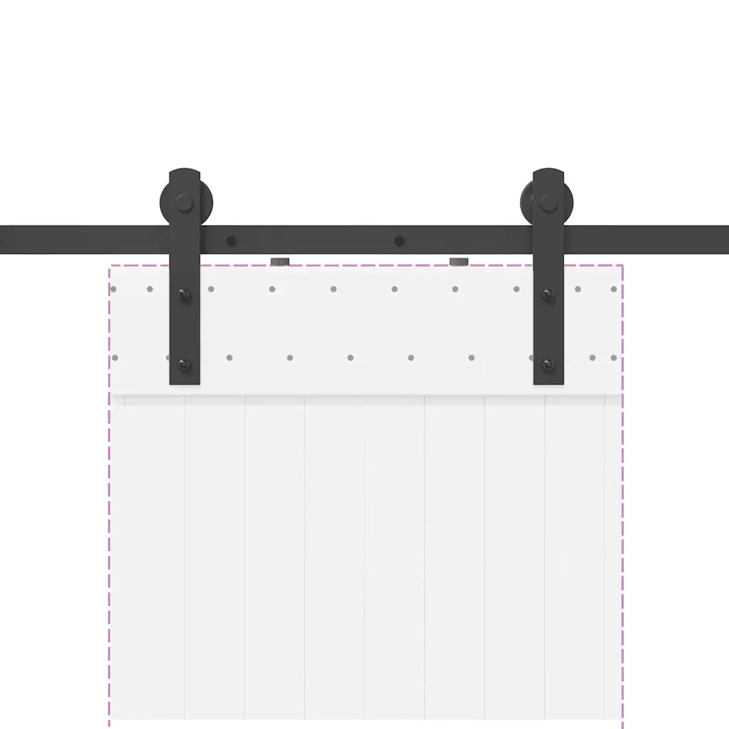 Kit di Binari per Porte Scorrevoli 183 cm Acciaio Nero CFW5167268