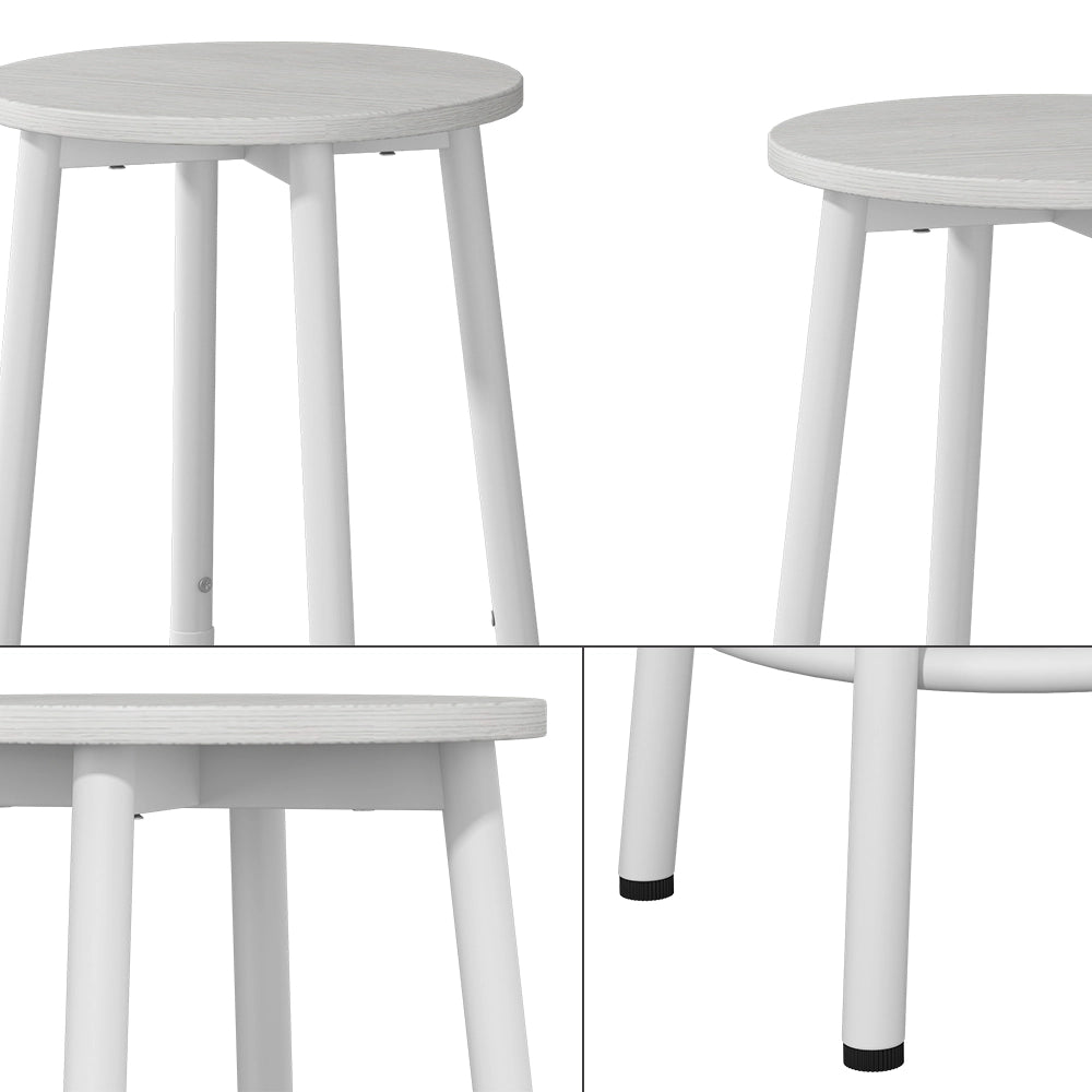 Vicco Set di 2 sgabelli da bar Bianco 31.5 x 64 cm 2 parti