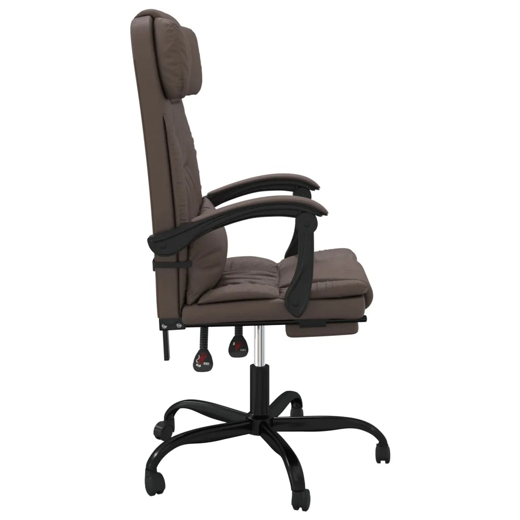 Poltrona da Ufficio Reclinabile Marrone in Similpelle cod mxl 17163