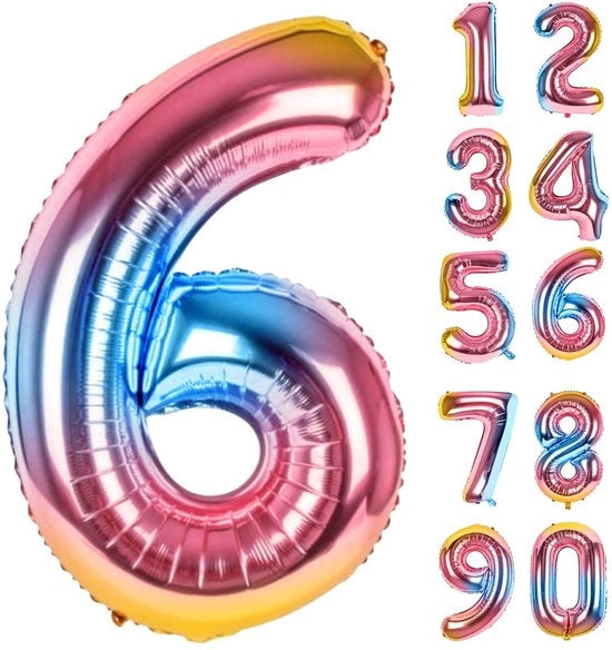 Decorazione per Festa - Pallone Numerico XXL 83cm - Pallone Cifra 0-9 - Pallone di Foliatura - Decorazione per Festa - Foglio di Alluminio - Adatto per Ragazzi/Ragazze