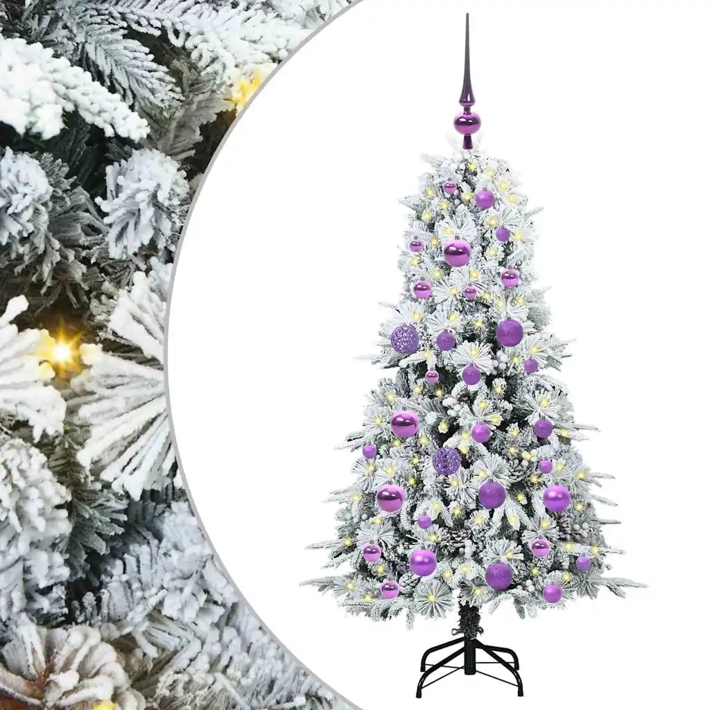 Albero di Natale Artificiale con Rami Pieghevoli Bianco 120 cm 3397464