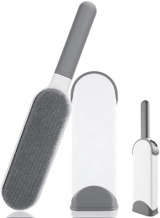 Rimuente per Animali con Base Auto Pulente - Spazzola per Animali a Doppia Faccia - Manico Ergonomico Antiscivolo - Ideale per Capelli di Gatti e Cani - Riciclabile e Ecolabile