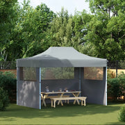 Gazebo Professionale Pieghevole 3 Pareti 3x4m Acciaio Antracite 48896
