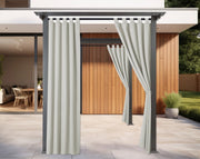 Tenda Per Gazebo Da Esterno Resistente 160 x 270 Cm Con Asole E Passanti Chiusura A Bottoni Antivento Antipolvere Uv Resistente Tende Da Sole Ombreggiante Terrazzo Multiuso 4 Pezzi - Grigio