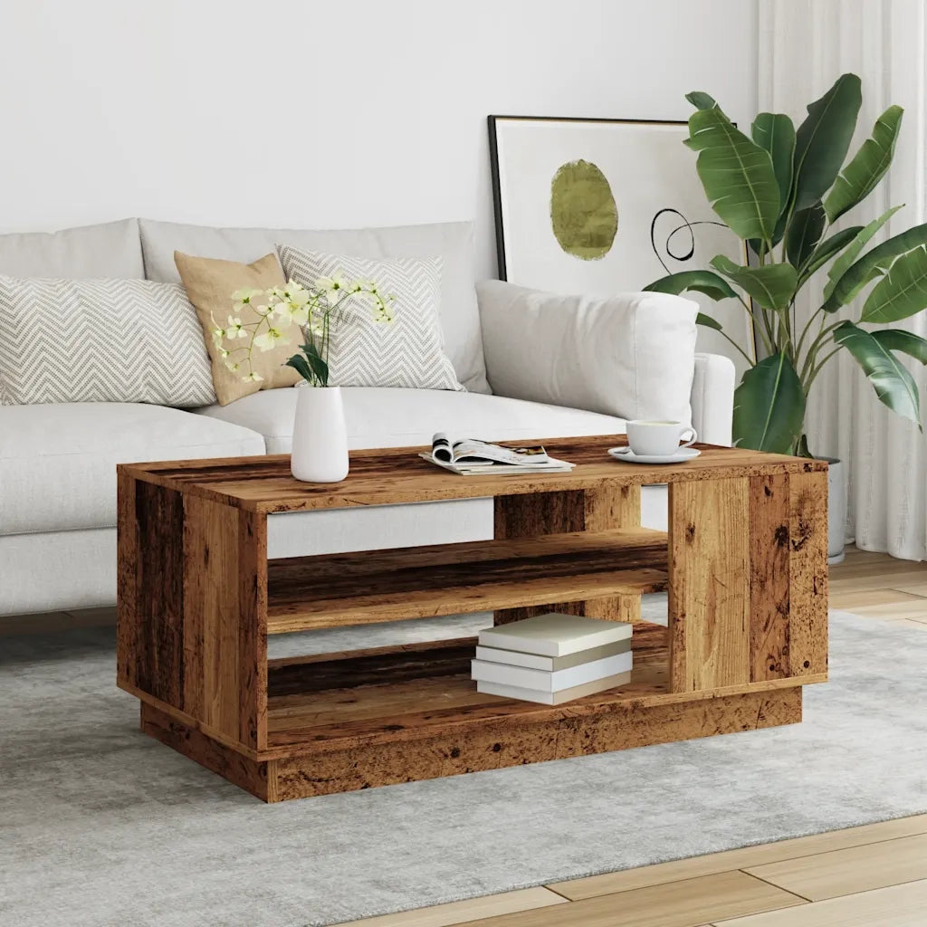 vidaXL Tavolino da Salotto Legno Antico 102x55x43 cm Legno Multistrato