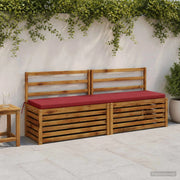 Cuscini per Panchina a 2 Pezzi SOEST 2 pz 100% Poliestere Rosso 949097
