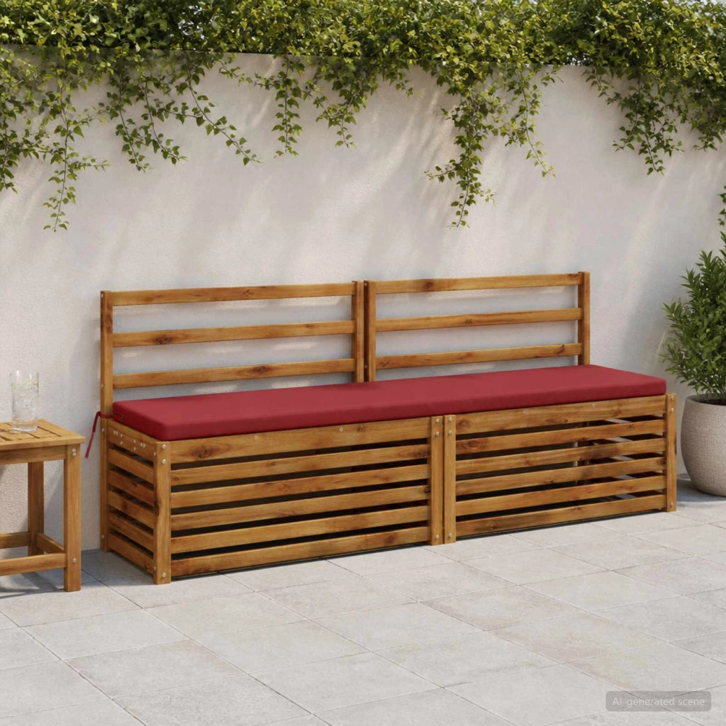 Cuscini per Panchina a 2 Pezzi SOEST 2 pz 100% Poliestere Rosso 949097