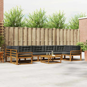 Set di divani da esterno con cuscino 8 pcs Naturale e Antracite