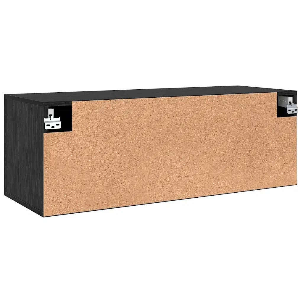 Mobiletto a muro Rovere Nero 100 x 36,5 x 35 cm
