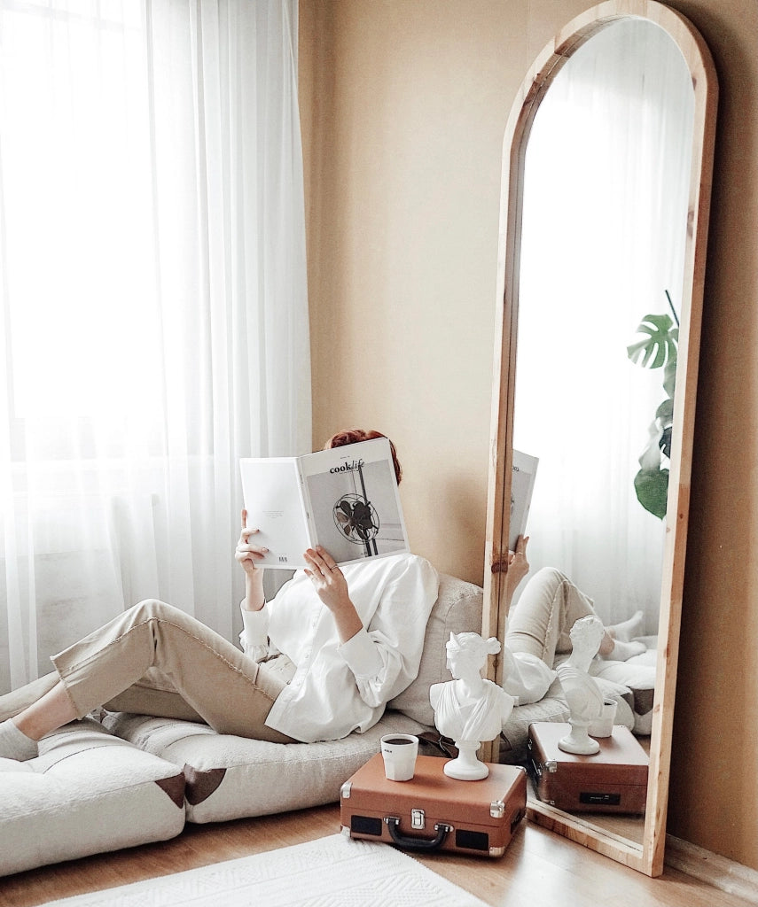 Poltrona-letto in tessuto "Fold" - 80 x 60 x 70 cm - Crema