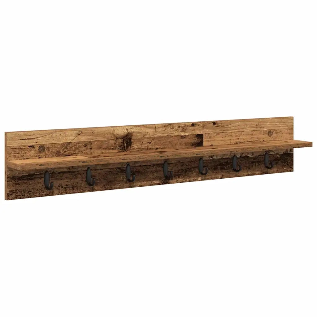 Appendiabiti a muro Legno vecchio 100 x 10,5 x 18 cm CFW8956197