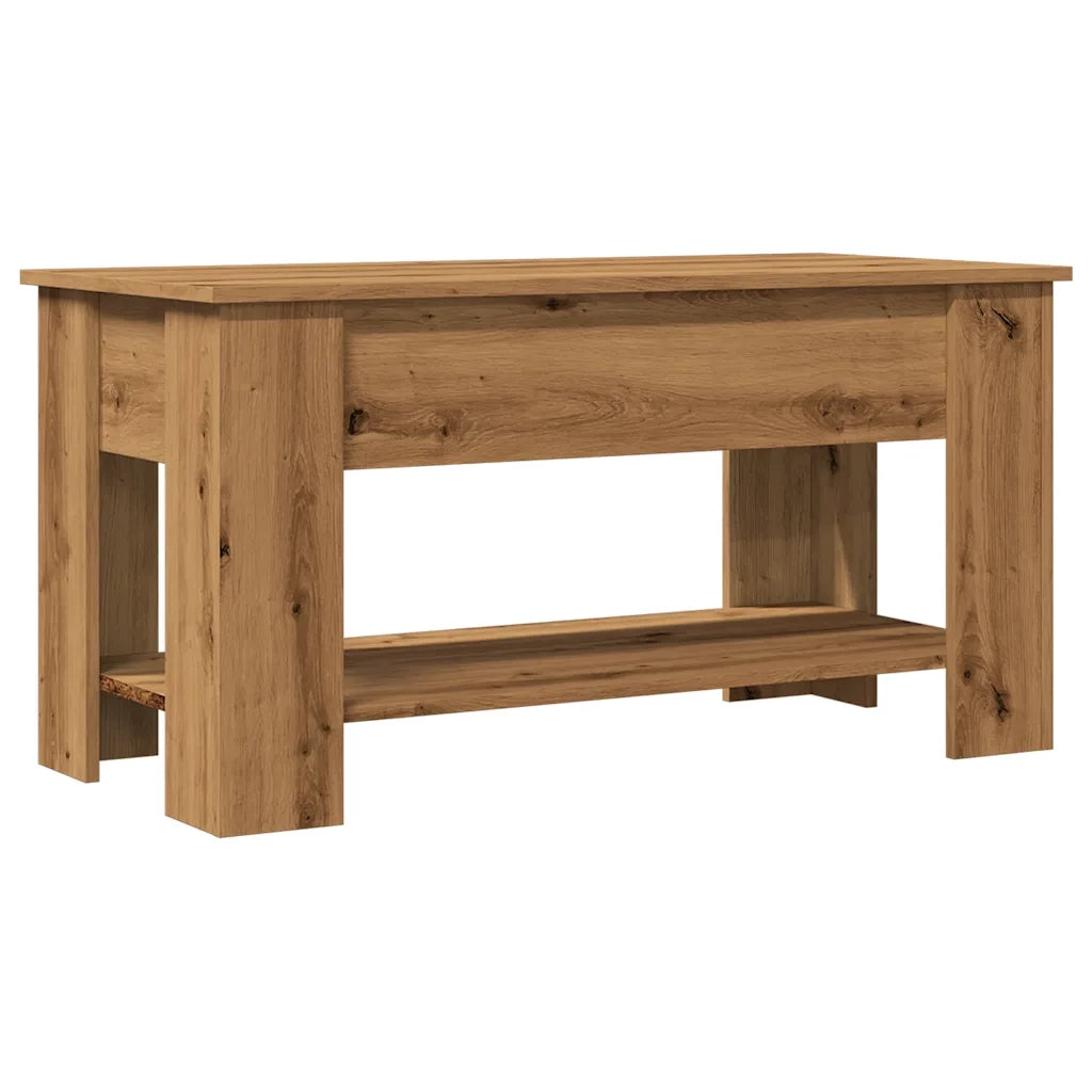 Tavolino Salotto Rovere Artigianale 101x49x52 cm in Truciolato 856927