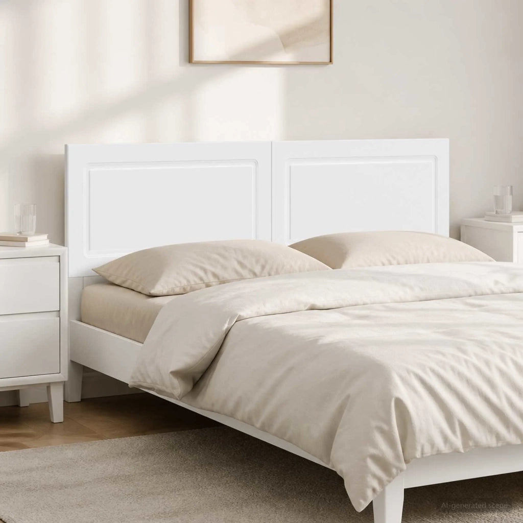 Testiera da Muro UTRECHT Bianco Lucido Legno ingegnerizzato 897809