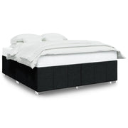 Letto matrimoniale | Letto per adulti | Giroletto senza Materasso Nero 200x200 cm in Tessuto