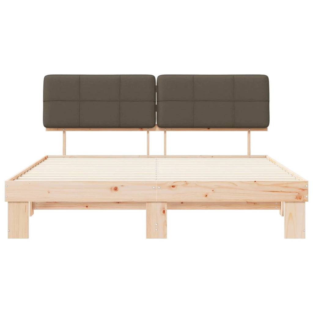 Letto con Testiera Rivestita Talpa 200 x 200 cm Pino massello