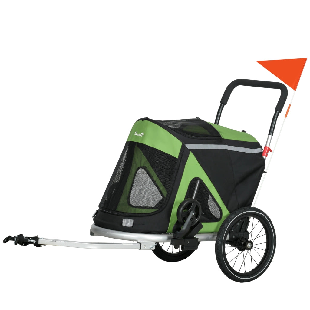 Carrello per cani 2 in 1 ¨C zephmum ¨C Verde 150x68x95 cm