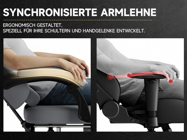 SEDIA Gaming ergonomica in pelle grigia con poggiapiedi